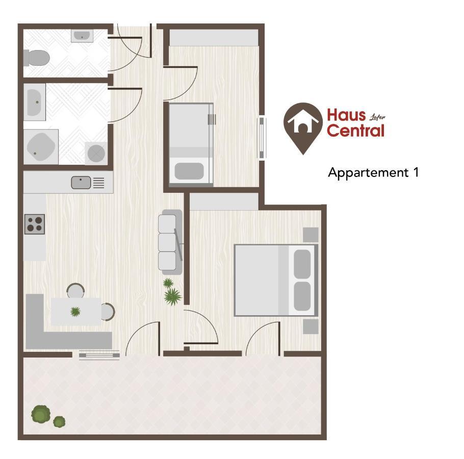Haus Central Lofer Bagian luar foto