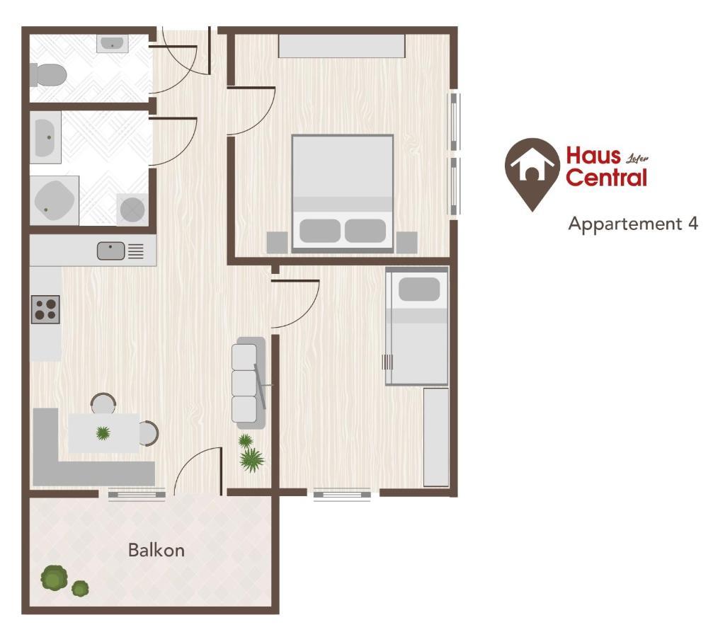 Haus Central Lofer Bagian luar foto