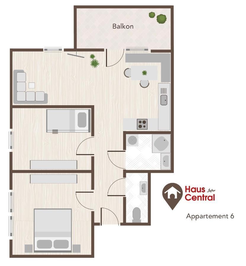 Haus Central Lofer Bagian luar foto